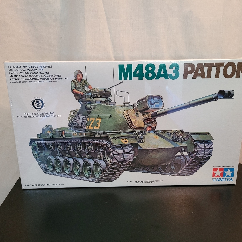 Tamiya 1/35th Scale M48A3 Patton Tank Model Kit MM-220A